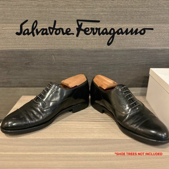 Salvatore Ferragamo - Men's 7.5 Cap Toe Oxford - New Topy Soles & Italian Heels - Picture 4 of 16